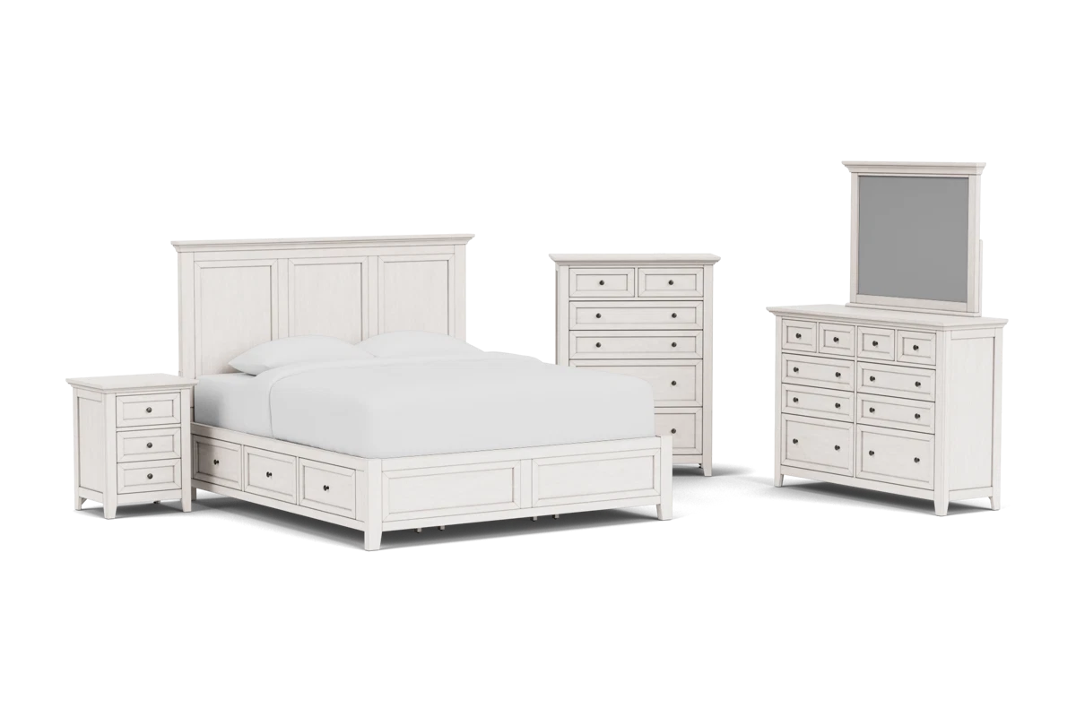 San Mateo 5-Piece White King Storage Bedroom Set placeholder